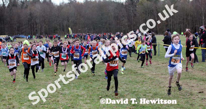 Start of the under-11s, NEHL, Wallington Hall. Photo: David T. Hewitson/Sports for All Pics